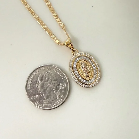 14k Gold Filled Guadalupe Necklace - Picture 2 of 5